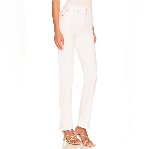 NWT Re/Done 80s Slim Straight Leg jeans in Vintage White - Picture 4 of 8